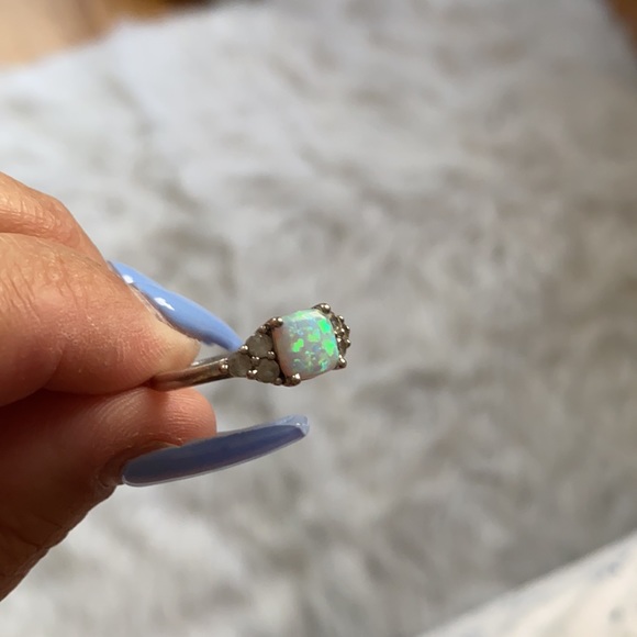 Opal ring sterling silver - Picture 2 of 3